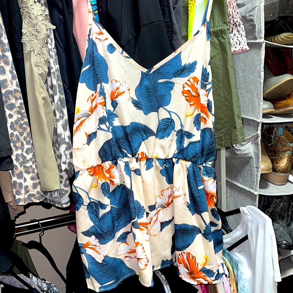baby doll floral tank top